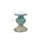 5&#x22; Distressed Blue Terracotta Pillar Candleholder